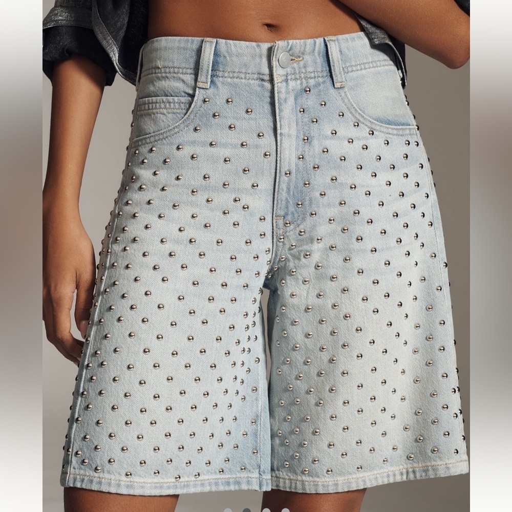NWT Pilcro Studded Denim Women’s  Shorts - Size 32